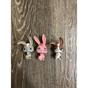 Littlest Pet Shop LPS Authentic Hasbro #121 #500 #14 Bunny Rabbit Lot
